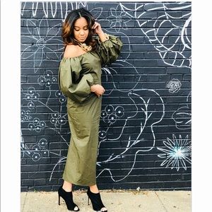 Off the shoulder maxi dress